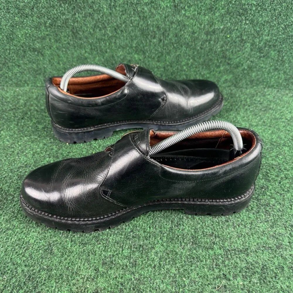 FRYE Frasier Mens Single Monk Strap Leather Shoes Size 9 D Black